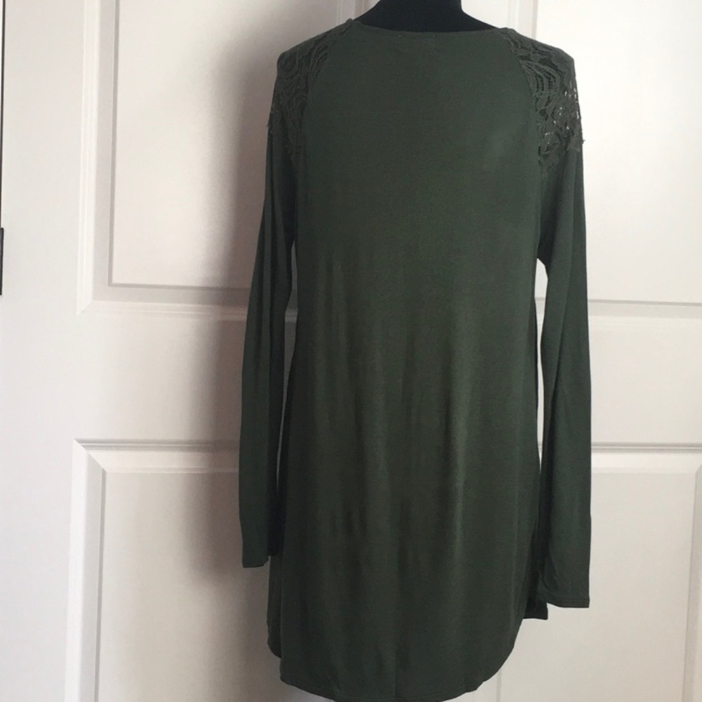 🎉 SALE Old Navy Green Lace Tunic Size Large - Picture 5 of 8
